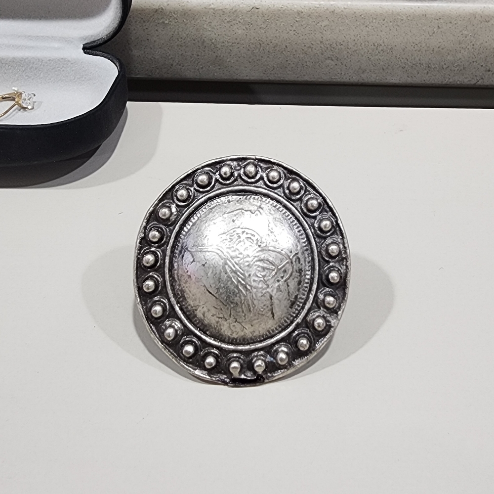 Silver Round Ring Accessory. Adjustable - image 1